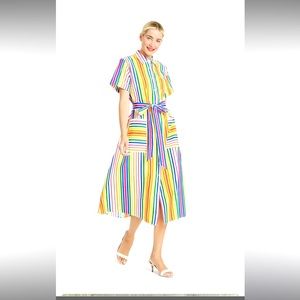 multi-color rainbow striped button dress by Christopher John Rogers x Target.